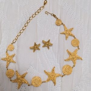 Trafari necklace and matching earrings